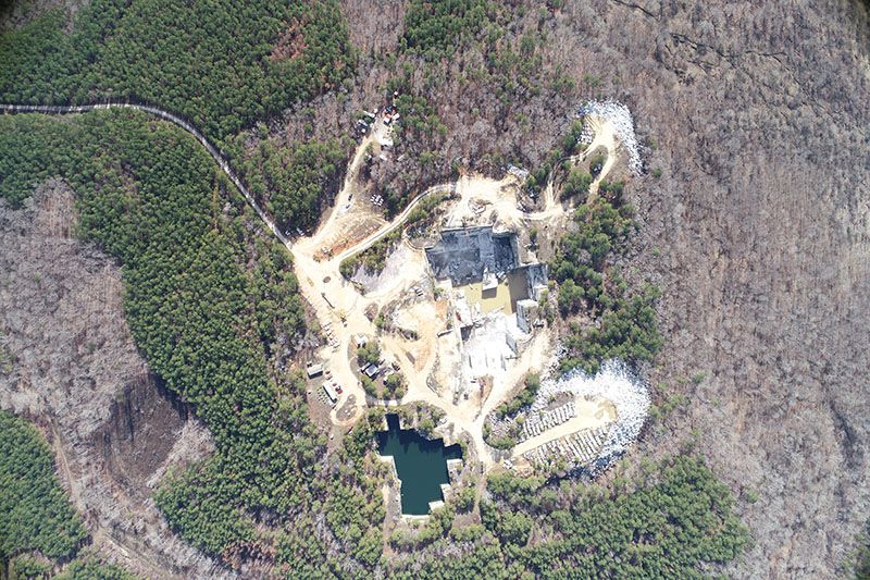 drone view of Rock Quarry